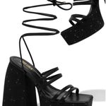 Miss Lola Black Platform Heels Photo 1