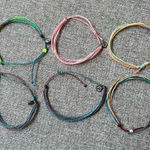 Pura Vida Bundle of 6 Wax Coated String Bracelets Adjustable Sizing Costa Rica Photo 0