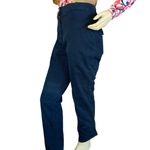 Ralph Lauren LAUREN Y2K NAVY BLUE THIN CORDUROY BOOT CUT PANTS (6) Photo 8