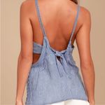 Lulus Cute  tank top blue & white striped Photo 2