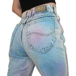 Lee Vintage 90s  Riders Cotton Candy Dyed Pink & Blue Mom Jeans Photo 1