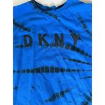 DKNY  Sport Tie Dye Sweatshirt Pullover Crew Neck Blue Black‎ Size M Photo 1