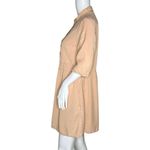 ZARA Dress Women Medium Cream Shirt Dress Button Front Casual Neutral Minimalist Photo 2