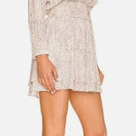 Rails  Jasmine Cream Snakeskin Smocked‎ Waist V-neck Mini Dress Size Small Photo 0