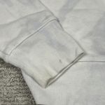 Reformation  Jeans 1/2 Zip Sweatshirt Womens Medium White Blue Cotton Cropped Photo 3