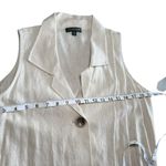 For Cynthia Linen Blend Lagenlook Shirt Dress Large Sleeveless Pockets Small Photo 4