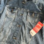 Wrangler Denim Jacket Dark Wash Stretch Weathered, Blue Size XL New w/Tag Photo 7