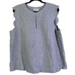 & Other Stories & Other Stories / Paris Atelier Linen Scalloped Blouse, Size 12 Photo 6