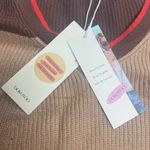 DOKOTOO Women’s Sweater Vest Size 2XL Brown Tan and Red V Neck Cap Sleeves Photo 5