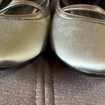 Giorgio Armani  SilverGray Leather&Satin Flat Shoes Photo 8