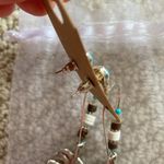 NEW Boho Silver Earrings Set Feather Hang Style and Horshoe Post Turquoise NWT Photo 5