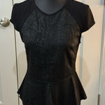 Robert Rodriguez ROBERT‎ RODRIGUEZ - Peplum Blouse Small Black Snake Zipper Photo 0