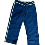 Nike  Activewear Navy and Yellow Capris Women’s Size Small Photo 0
