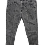 EXPRESS High Rise Leggings Skinny Denim Gray Edgy Rocker Style Size 6 Regular Photo 0