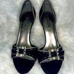 Rampage  Black suede and embellished heels 8M. Photo 0