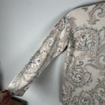 J.Jill Sweater Womens Size Medium Cream Paisley Coastal Casual Beachy Pullover Photo 2