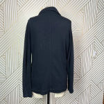 T by Alexander Wang Black Leather Accent Trim Knit Blazer Size Small‎ **Flawed Photo 9