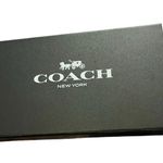 Coach Navy Blue Pebble Leather Phone Zip Around Accordion Wallet with box Photo 13