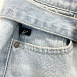 KanCan Bristol Womens M Tie Waist Denim Skirt Distressed Fray Hem Light Wash Blue Size M Photo 6