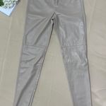 ZARA Faux Leather Beige Pants Photo 1