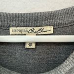 EXPRESS  One Eleven Cold Shoulder Ruffle Crewneck Sweater XS Gray Photo 2