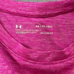 Under Armour  Shirt Pink Womens XS Heatgear Loose Fit Tee Top Short Sleeve Logo Photo 3