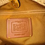 Coach NWT  Straw and smooth leather City Tote Bag CBG87 Im/Honey Brown Photo 5