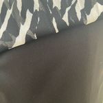 Know One Cares Pleated Zebra Striped Skirt, Elastic Waist, Size Medium Black Photo 4