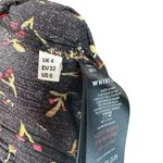 Whistles Aster Floral Textured Jumpsuit Black Yellow Print Size 0 Photo 13