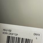 Heroine Sport Black Work Crop Top in Onyx, Zipper, Size L, NWT Size L Photo 6