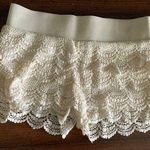 White Lace Shorts Size L Photo 1