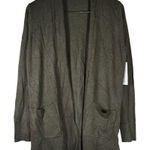 Pink Clover  Penton Two Pocket Open Front Cardigan‎ Olive Green M NWT Photo 0