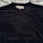 NWT Il Canto Black Velvet Ribbed high neck long sleeve blouse, size 2XL plus Photo 9