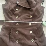 Calvin Klein Sleeveless Trench Dress – Brown Belted Double Breasted A-Line Photo 8