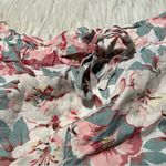Loft Linen Shorts White Pink Turquoise Floral XL Photo 3