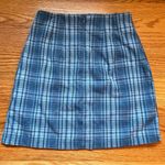 Brandy Melville  Womens Cara Mini Skirt blue plaid Photo 2