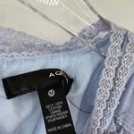 AQUA Swiss Dot Lace Trim Romper Size Medium in Blue NWT Photo 5