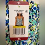Anne cole  Adjustable Tankini Top Blue Ditsy Floral Print NWT Photo 3
