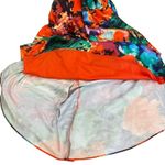 Vintage Formal Dress XS Y2K Strapless Long Gown Holiday Party Beaded Tropical Red Photo 13