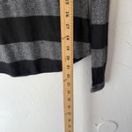 Dakota Collective Shirt Y2k XS Black Gray Striped Long Sleeve Sparkle Top Grunge Photo 3