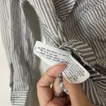 ZARA  one shoulder asymmetrical black striped top size US XS Photo 5