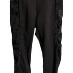 Lululemon  Wunder Under Crop High-Rise‎ Black Velvet Floral Flocked 21 Sz 4 Photo 0