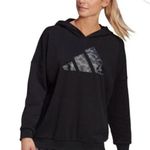 Adidas NWT future icons oversized pullover hoodie black and gray sweatshirt XS Photo 0