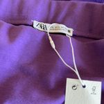 ZARA NWT SHORT GATHERED MINI SKIRT PURPLE LARGE Photo 9