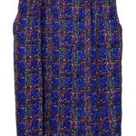 Requirements  Vintage 90s Blue‎ Matrix Pattern Straight Pencil Skirt Multi - 16 Photo 0
