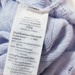 Point Sur Light Blue Linen Blend Knit Maxi Dress Sleeveless Drawstrings Size M Photo 9