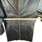 wilson's leather ‎ Hooded Leather Coat Full Zip Pockets Black Size M Capsule READ Photo 9