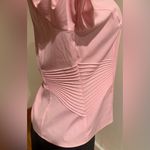Dress Barn  Light Pink Button Up Collar Long Sleeves. Pin Tuck Pleated Sides Sz L Photo 5