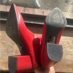 ALDO Red Leather Heeled Booties, size 8.5 Photo 1