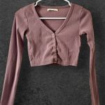 Pull & Bear  Long Sleeve Crop Top Size S Photo 0